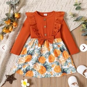 Girl orange dress